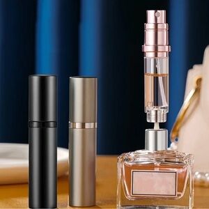 2 Silver Portable Mini Perfume and Cologne Atomizer for Travel